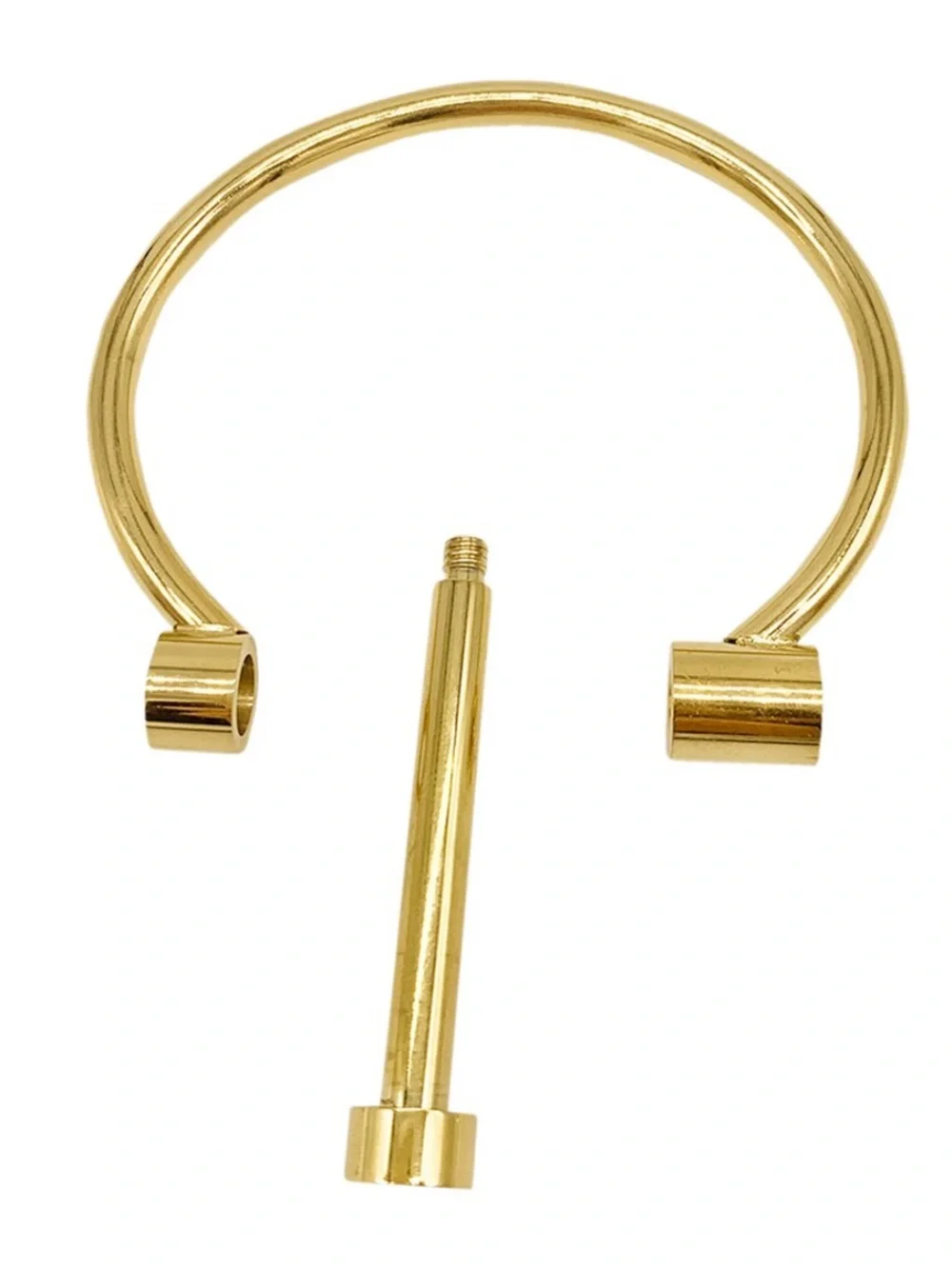 Brand New 14K Gold Plated Screw Cuff Bracelet Minimalist Open Bangle - Picture 4 of 6